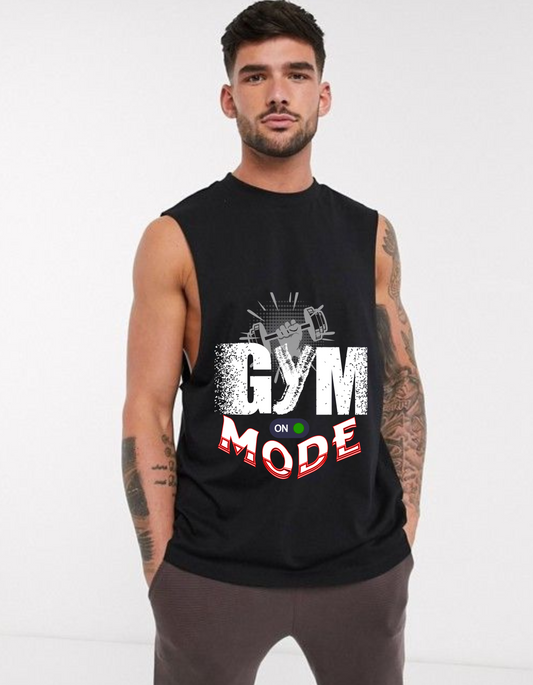 Gym mode on Sleeveless T-Shirt